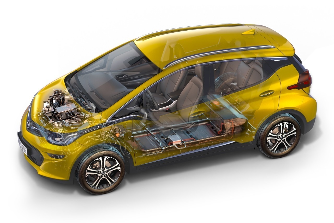 Cross-section of the Opel Ampera-e Photo source: Opel