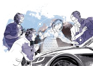 Illustration aus dem Buch »The In.Car.Nation Code – Wie der digitale Wandel in der Mobilitätsindustrie gelingt« von Dr. Engelbert Wimmer - Copyright e&Co. AG
